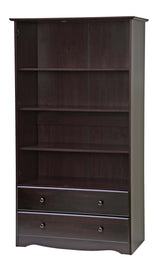 Palace Imports 100% Solid Wood Smart Wardrobe/Armoire/Closet, Java Color, 40" W x 72" H x 21" D, 1 Clothing Rods, 1 Lock, 2 Drawers Included Palace Imports