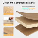 JAXPETY Set of 2 Modern Wood Nightstand, Bedside Table with Drawer, Night Stand, End Table with Solid Wood Legs for Bedroom Home, Brown JAXPETY