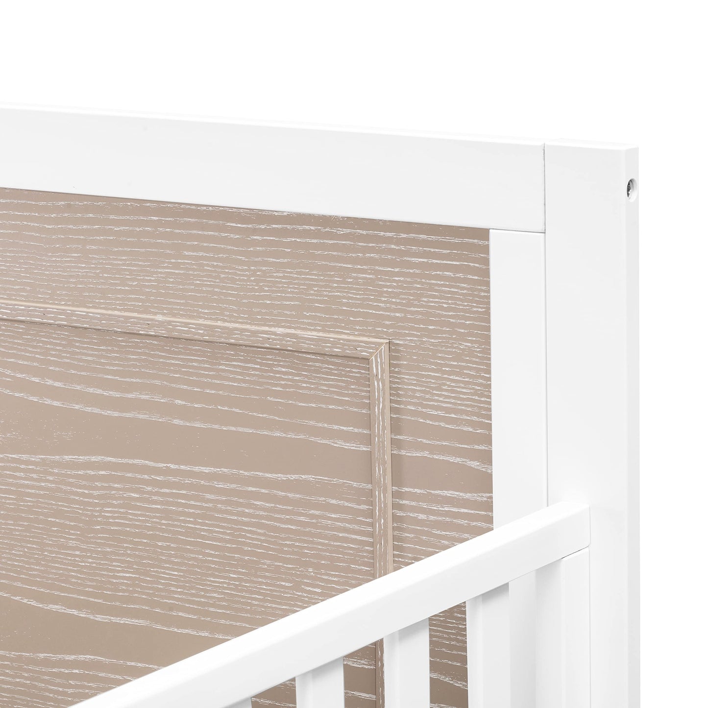 Carter's by DaVinci Radley 4-in-1 Convertible Crib in White & Coastwood, Greenguard Gold Certified - WoodArtSupply