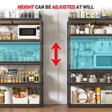 REIBII 72" H x 35.55" W x 16" D Storage Shelves 5 Tier Garage Shelving Heavy Duty 2020LBS Adjustable Metal Shelving Unit for Garage Shelves Utility Rack Shelf for Basement Pantry Closet Shelves,Black REIBII