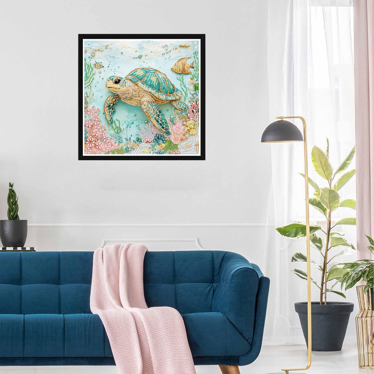 SKRYUIE DIY Diamond Art Kits for Adults Turtle Special Shape - 5D Diamond Painting Kits for AdultsAnimal - Crystal Embroidery Cross Stitch - Craft for Wall & Office Decor 12 x 12 Inch A4 SKRYUIE