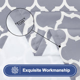 Smiry Rectangle Picnic Table Cloth 2 Pack, 6FT Waterproof Elastic Fitted Tablecloths, Washable Polyester Table Cover for Camping, Indoor and Outdoor (Grey Morocco, 30"x72") Smiry