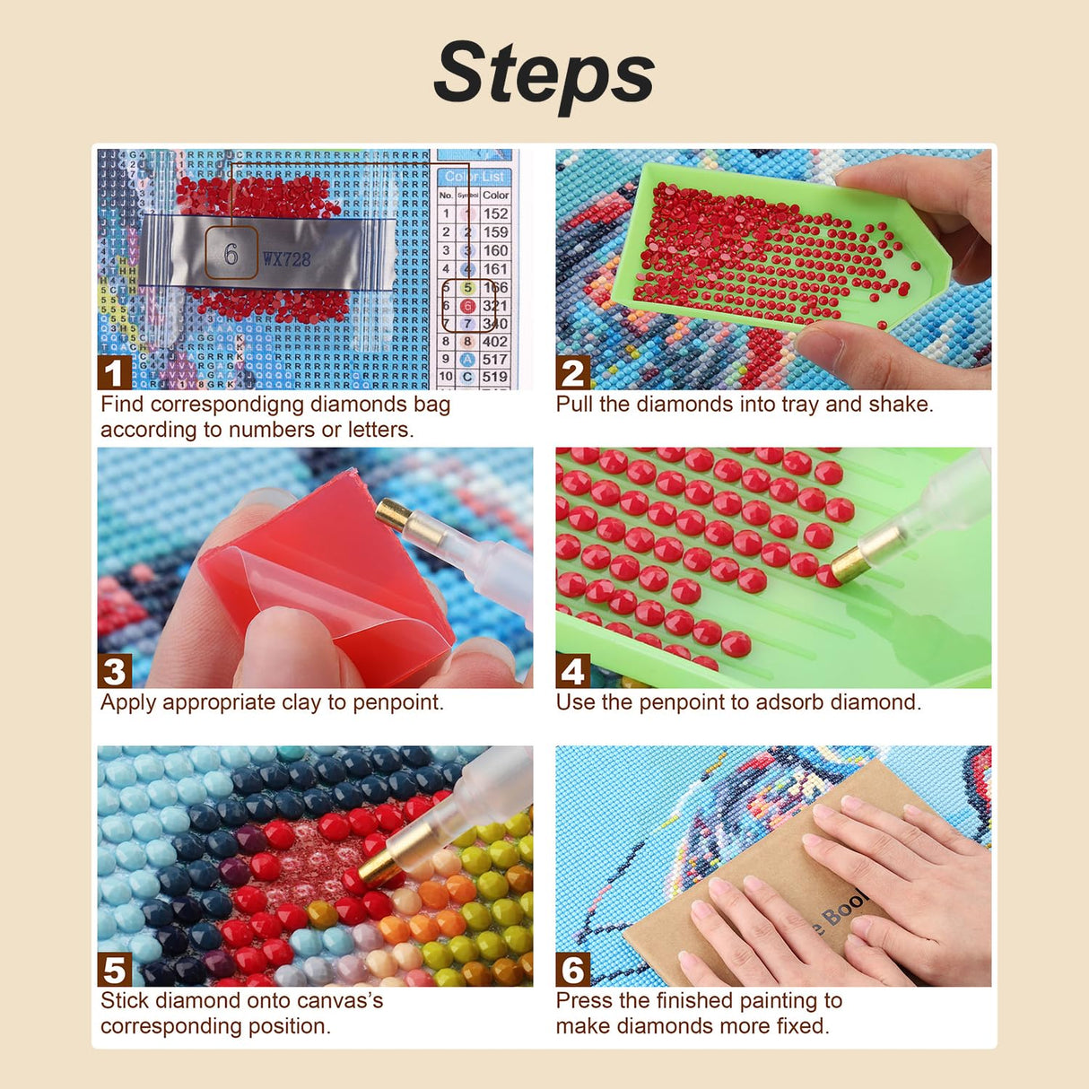 Stalente Diamond Painting Kits for Adults Dog and Sunflower, 9 Pack 5D Diamond Art Kits for Beginners Round Full Drill Diamond Painting for Home Wall Decoration Gift 12×12inch, Animal Flower Stalente