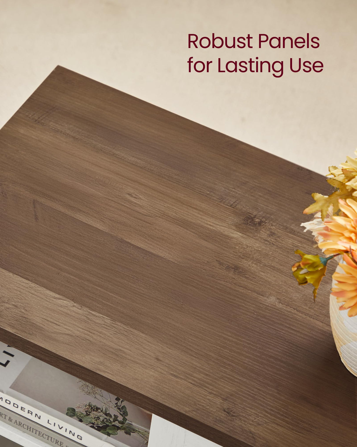 VASAGLE Farmhouse TV Stand for TVs up to 65 Inches, Entertainment Center with Storage Cabinets and Sliding Barn Doors, Media Console Table for Living Room, Rustic White and Honey Brown ULTV535W01 VASAGLE