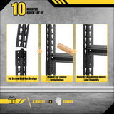 Rufokisa 48" W Garage Shelving Heavy Duty，3000LBS Loads Metal Shelving Units and Storage,5-Tier Garage Storage Shelves Heavy Duty, Industrial Utility Shelves,48”W x 24”D x 78”H(Black) Rufokisa