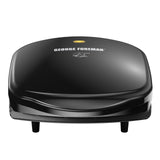 George Foreman 2-Serving Classic Plate Electric Indoor Grill and Panini Press, Black, GR10B George Foreman