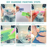 SENQAO Elephant Diamond Art Hanging Kit for Adult, Special Shaped Rhinestone, DIY Acrylic 5D Diamond Art Painting Window Pendants Home Garden Wall Hanging Kits Hanging Ornament SENQAO