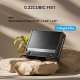 Grimtron Biometric Fingerprint Pistol Safe for Handguns with LCD Display, Quick Access, Temperature & Humidity Control, Mountable Bedside Gun Safe for Car, Nightstand, and Cloakroom Grimtron