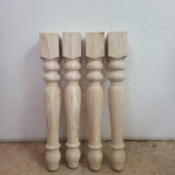 decorluxes Unfinished Farmhouse Table Legs Dining Table 3.7" X 29" Set of 4 DIY Coffee Table Rustic Turned Style Leg | Easy to Paint Any Color You Want (29 inch) decorluxes