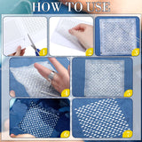 Hahafelt Sashiko Kit Sashiko Thread and Needles Thimble Denim Fabric Water Soluble Japanese Embroidery Kit for Beginners Hand Quilting and Mending, Sewing Supplies Hahafelt