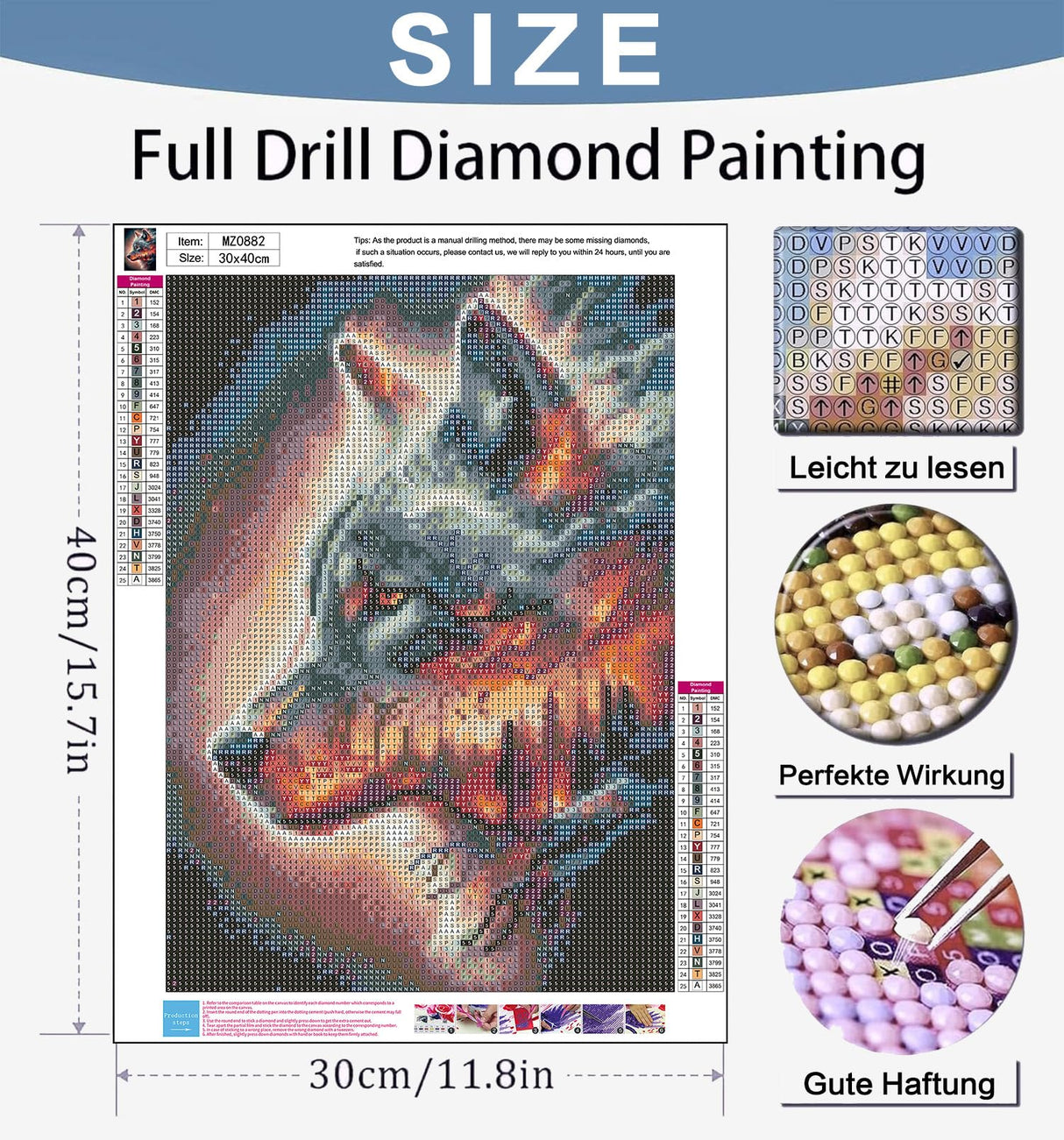 Benjenes Diamond Art Kits for Adults, Wolf Diamond Painting Kits for Adults, 5D DIY Round Drill Gem Art Paint with Diamonds Dots Crafts Kits for Home Decor Gift 12x16inch Benjenes
