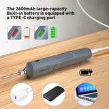 Cordless Soldering Iron 2600mAh with LED Light, 8W Welding Tools, Rechargeable Battery Soldering Iron Electric, Soldering Iron Kit with Adjustable Temp 300-450℃, Fast Heating, Portable Soldering Kit HANDSKIT