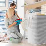 Lifewit 2 Pack Laundry Hamper Large Collapsible Laundry Baskets, Freestanding Waterproof Clothes Hamper with Easy Carry Handles in Laundry Room Bedroom Bathroom College Dorm for Adults, Grey, 2 x 80L Lifewit