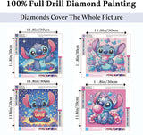JAKI 4 Pack Cartoon Diamond Art Kits for Adults,Diamond Art Painting Kits for Adults,5D DIY Gem Art Kits for Home Wall Decor(12x12inch) JAKI