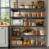 WORKPRO 5-Tier Metal Storage Shelving Unit, 36”W x 18”D x 72”H, Adjustable Storage Rack Heavy Duty Shelf with Particle Board, 4000 lbs Load Capacity (Total) for Garage Warehouse, Black/Silver WORKPRO