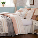 9 Piece Cotton Percale Comforter Set Blush