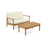 Outdoor Acacia Wood Loveseat Set With Coffee Table HouseOfZazla