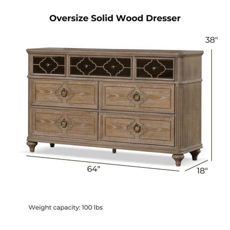 1 Piece Oak Dresser with Dovetail Drawers HouseOfZazla