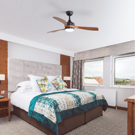 Ceiling Fan With 3 Blades, Remote Control, Reversible DC Motor, Noiseless Operation, 3 Downrods HouseOfZazla