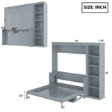 Sturdy Murphy Bed With Desk And Bookshelf