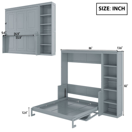 Sturdy Murphy Bed With Desk And Bookshelf HouseOfZazla