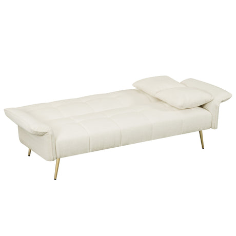 Convertible Double Futon Sofa Bed With Folding Armrests For Living Rooms HouseOfZazla