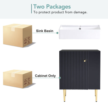 Bathroom Vanity, Combo Cabinet, Bathroom Storage Cabinet, Single Ceramic Sink HouseOfZazla