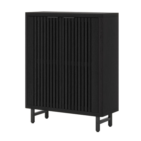 6 Tier Shoe Cabinet With Louvered Doors HouseOfZazla