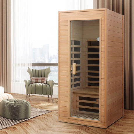 Hemlock Far Infrared Roof Embedded Indoor Sauna Room HouseOfZazla