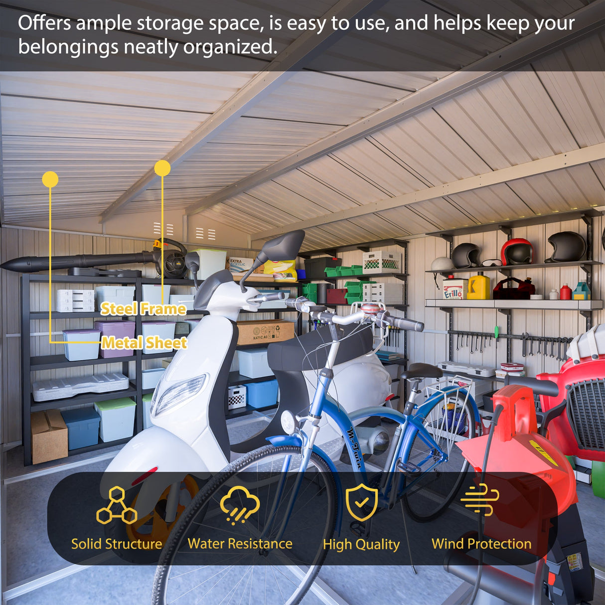 12x10 Ft Outdoor Metal Storage Shed