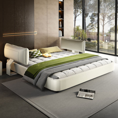 Cloud Bed Frame With Oversized Padded Movable Headboard HouseOfZazla