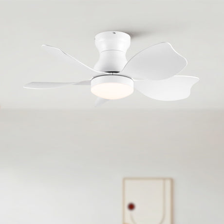 Low Profile Flush Mount Ceiling Fan With Light HouseOfZazla