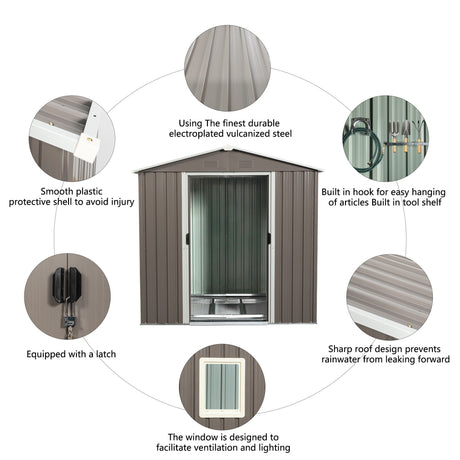 Outdoor Metal Storage Shed With Window HouseOfZazla