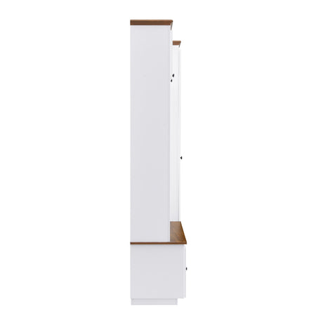 Entryway Hall Tree With Storage Bench, Coat Rack Shoe Bench With Cabinets HouseOfZazla