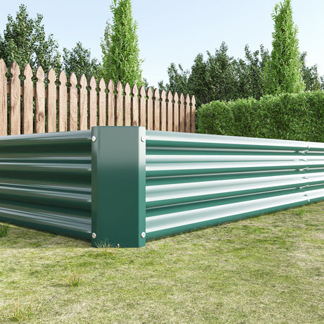 Raised Garden Bed Kit - Metal Raised Bed Garden 7.6x3.7x0.98ft HouseOfZazla