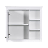 Bathroom Vanity With Medicine Cabinet, Royal Mirror Cabinet, Modern Bathroom Storage Cabinet With 2 Soft Closing Doors And 4 Drawers