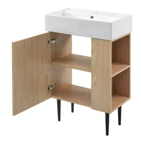 Bathroom Vanity, Combo Cabinet, Bathroom Storage Cabinet, Single Ceramic Sink HouseOfZazla