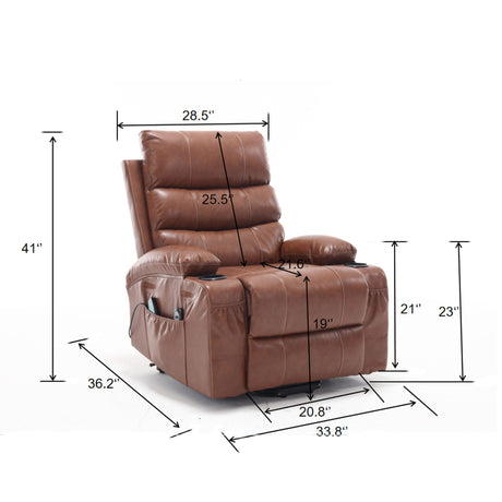 Large Electric Power Lift Recliner Chair Sofa with Massage and Heat HouseOfZazla