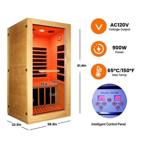 infrared sauna room single room HouseOfZazla