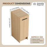 Slim Freestanding Bathroom Storage Cabinet - Light Oak