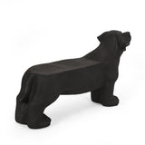 MGO Dog Bench - Outdoor Labrador Design, Matte Black