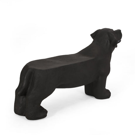 MGO Dog Bench - Outdoor Labrador Design, Matte Black HouseOfZazla