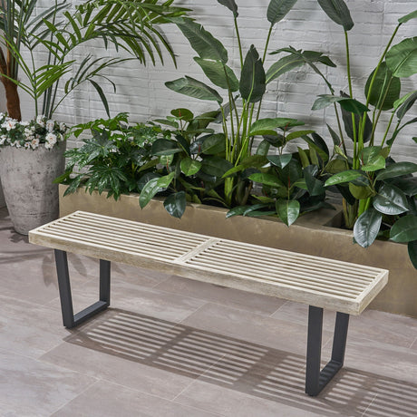 Intrinsic Outdoor Dining Bench With Slat Top HouseOfZazla