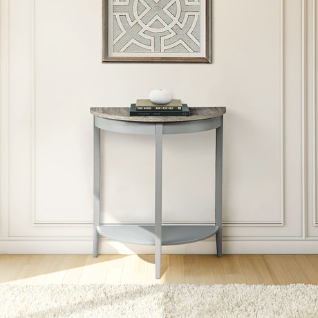 Justino Console Table - Gray / Oak HouseOfZazla