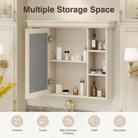 Wall Mounted Bathroom Storage Cabinet With Mirror Door HouseOfZazla