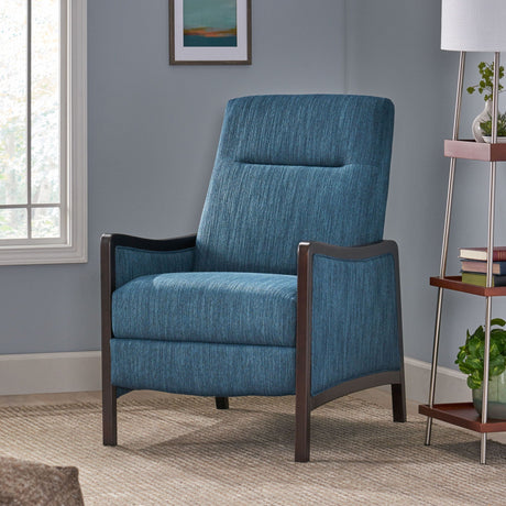 Drury Contemporary Fabric Upholstered Pushback Recliner HouseOfZazla