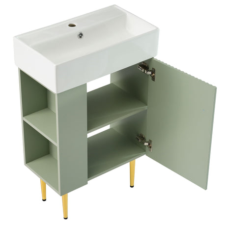 Bathroom Vanity, Combo Cabinet, Bathroom Storage Cabinet, Single Ceramic Sink HouseOfZazla