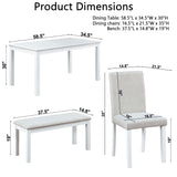 Dining Table Set With Crystal Decoration And Upholstered Chairs