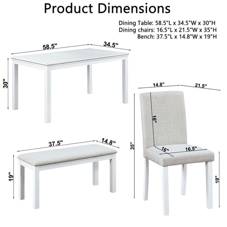 Dining Table Set With Crystal Decoration And Upholstered Chairs HouseOfZazla