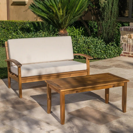Outdoor Chat Set With Coffee Table and Loveseat HouseOfZazla